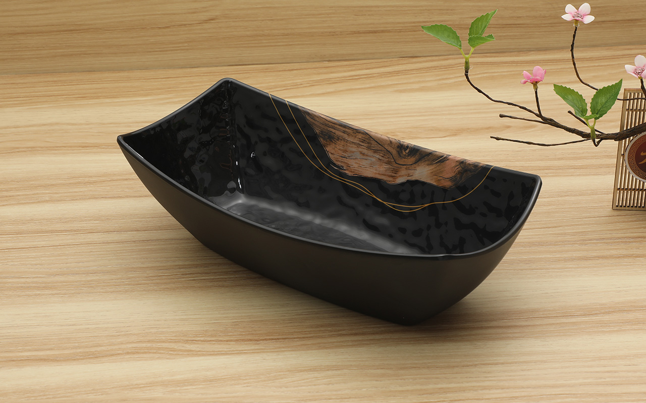 密胺餐具定制 船型盤(pán)